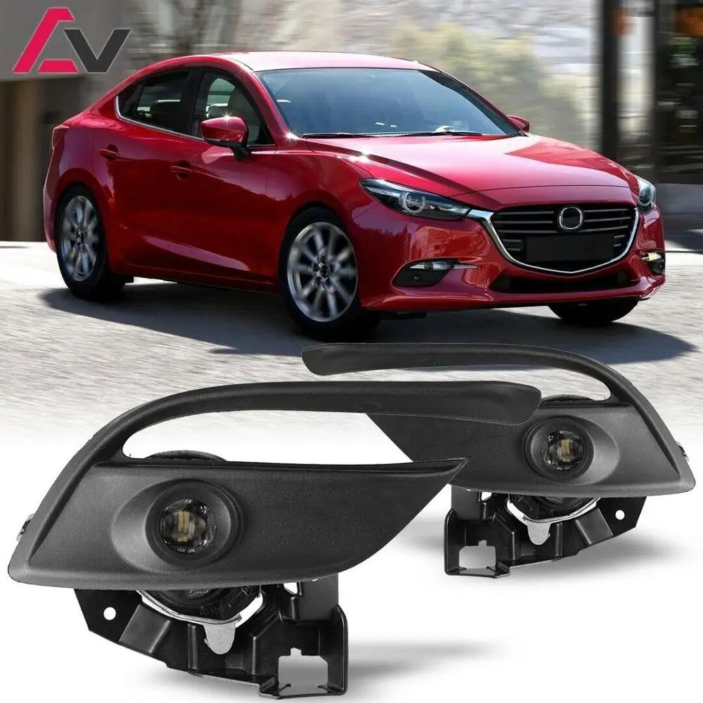 JanDeNing For Clear Fog Ʈ Ʈ  Full Kit W/ Harness For Mazda 3 2017-2018